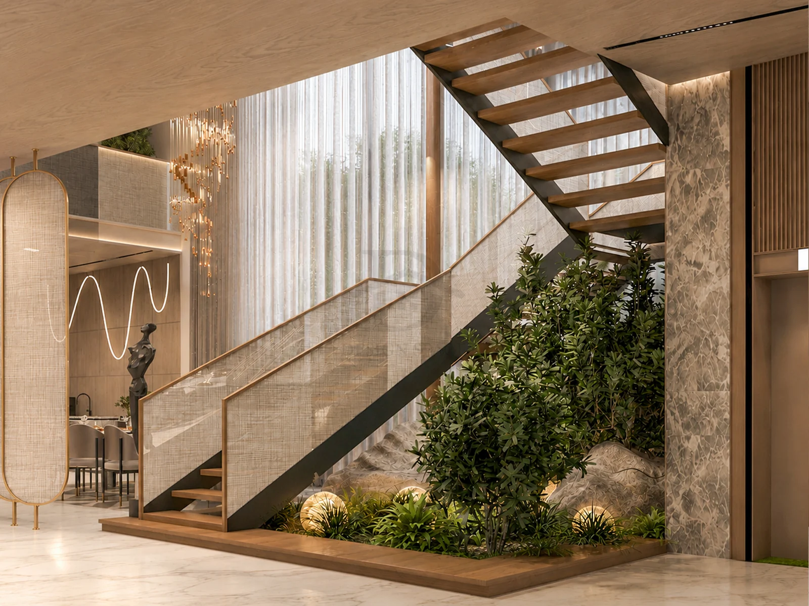 Detail at The Aureum House, a residential project by DDesignSpace