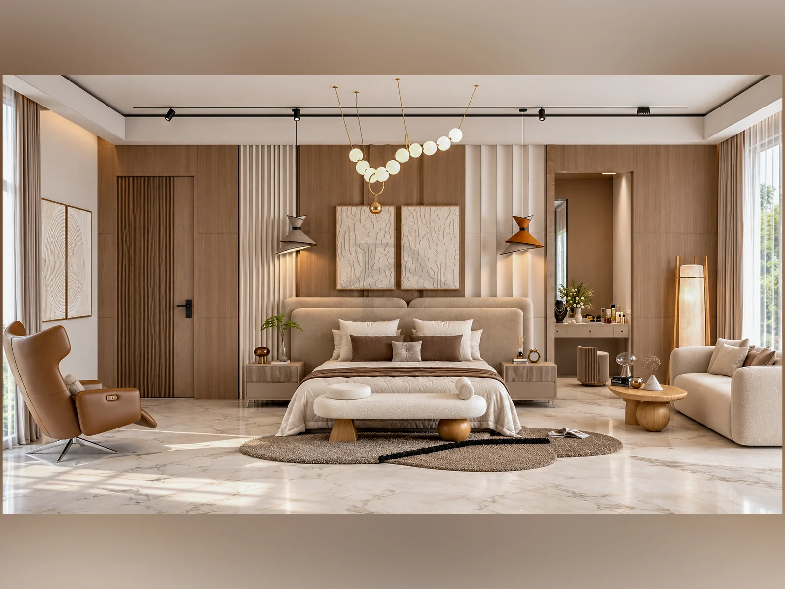 Living area at The Aureum House, a residential project by DDesignSpace