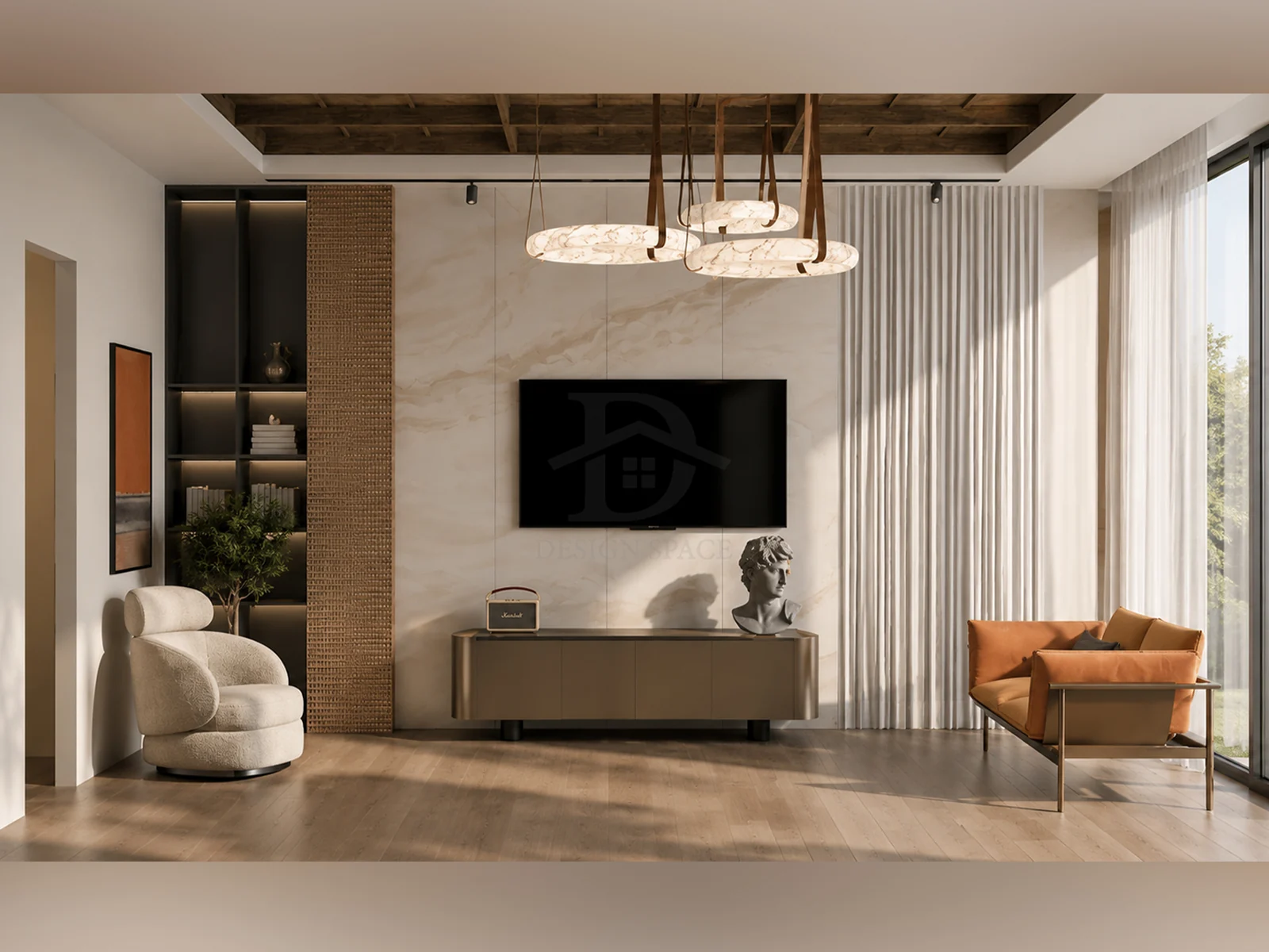 Reception at The Aureum House, a residential project by DDesignSpace
