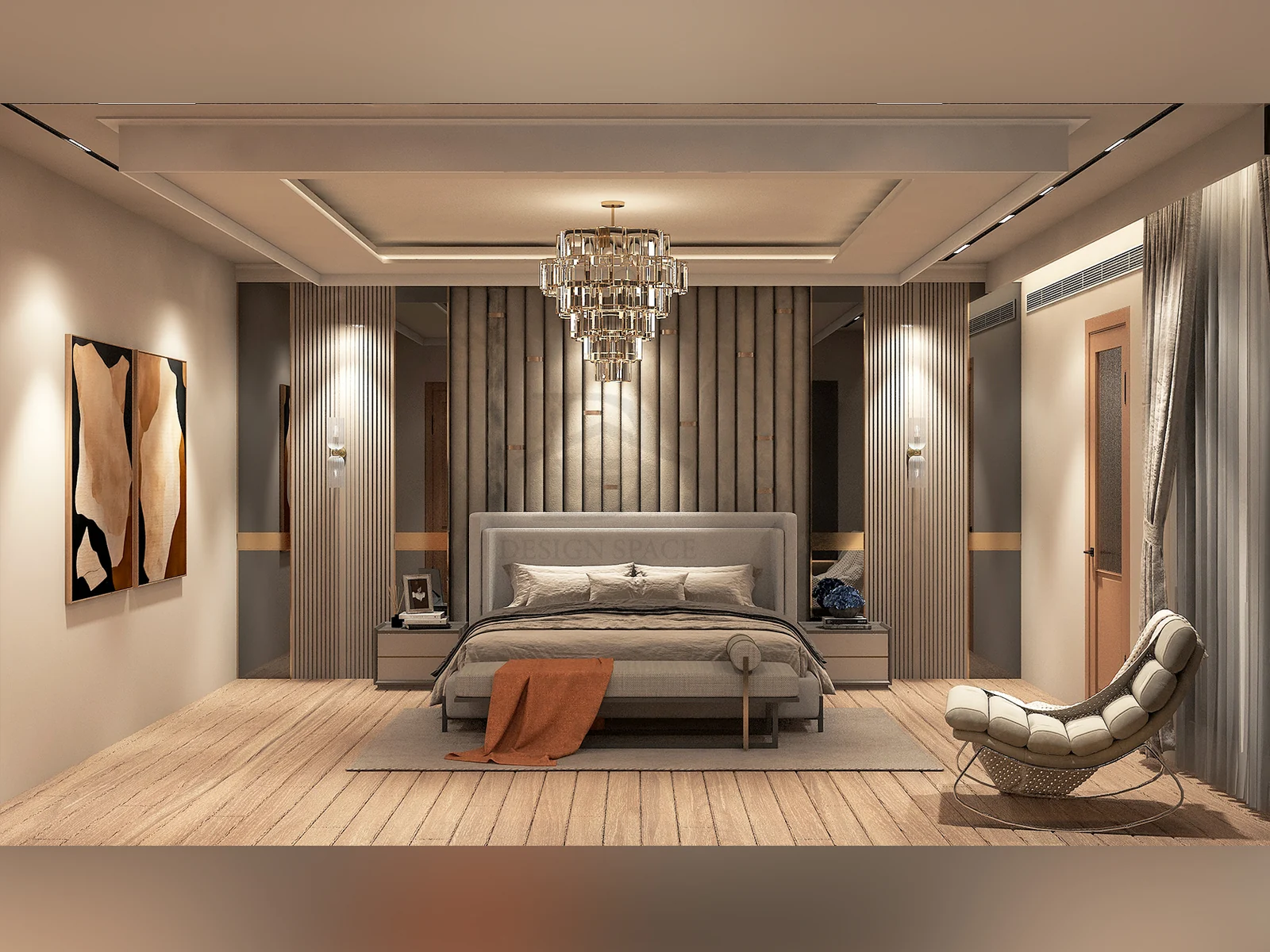 Living area at The Luxe Residence, a residential project by DDesignSpace