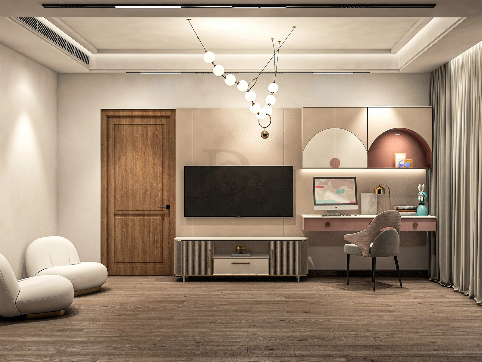 Dining area at The Luxe Residence, a residential project by DDesignSpace