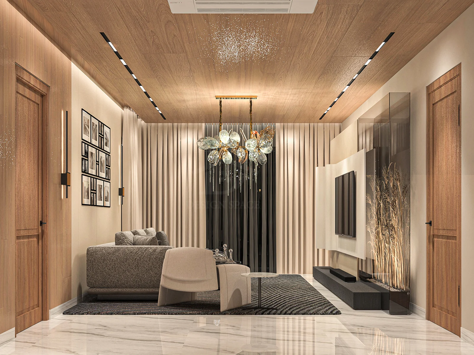 Study at The Luxe Residence, a residential project by DDesignSpace