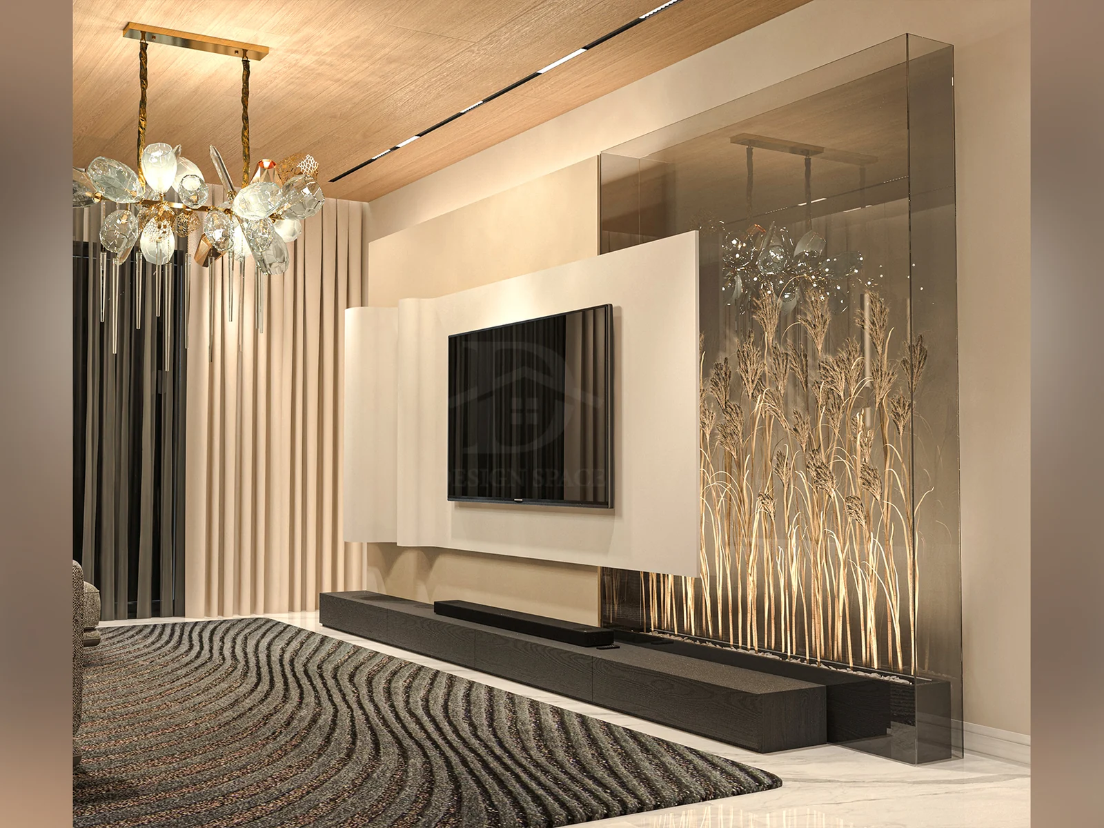 Wardrobe at The Luxe Residence, a residential project by DDesignSpace