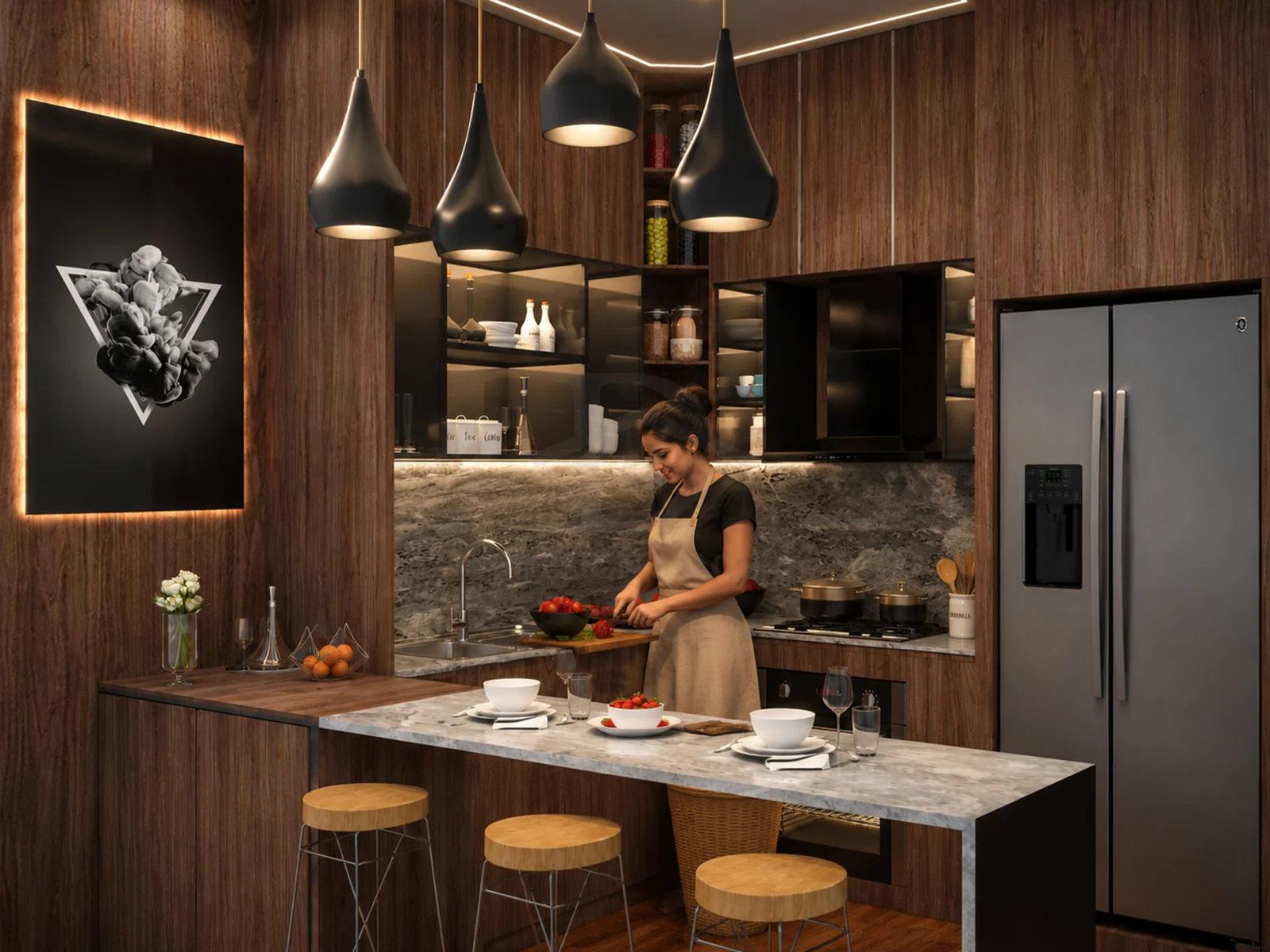 Elevation at Riverside Apartment, a residential project by DDesignSpace